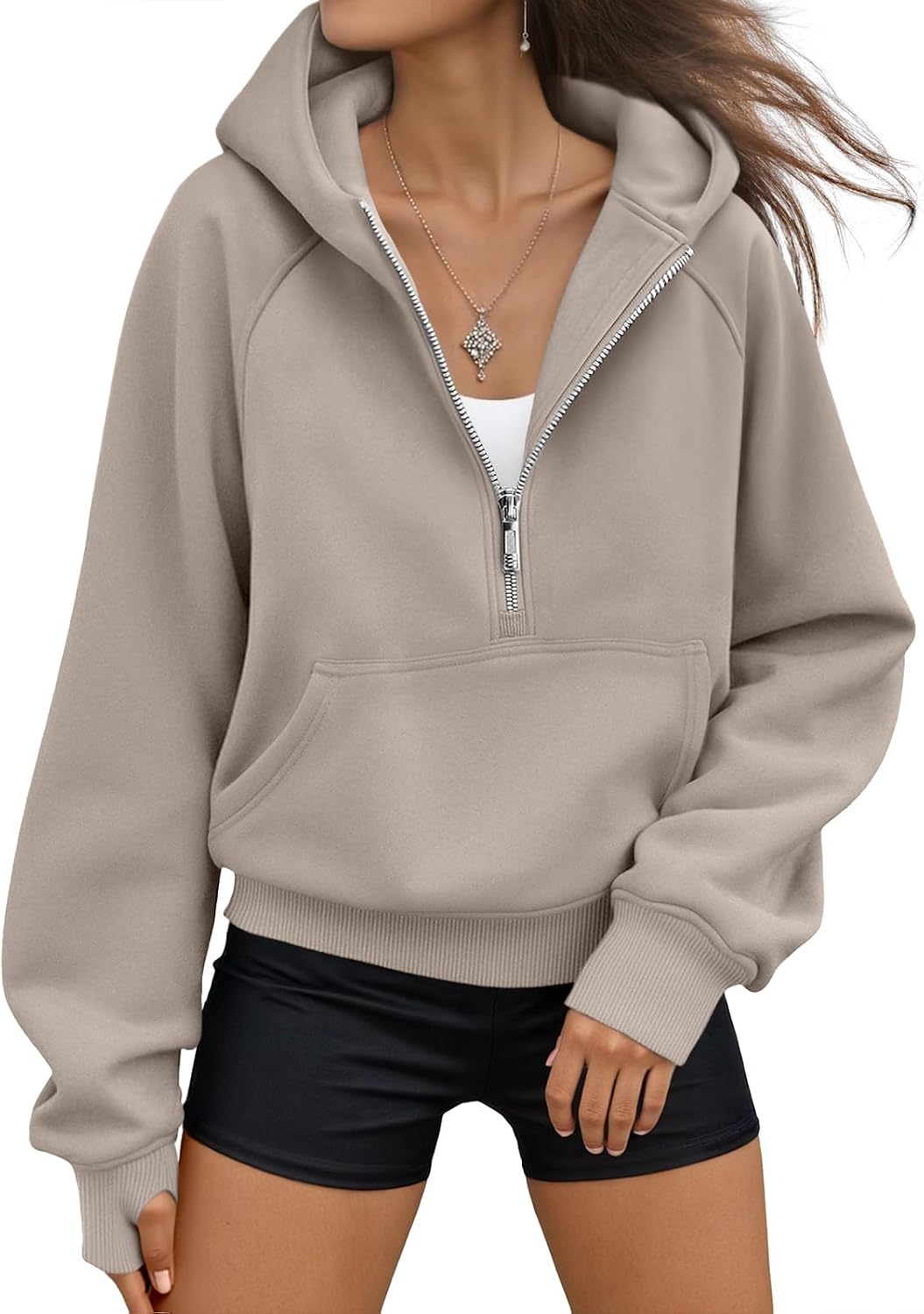 Womens Hoodies Fleece Fall Fashion Outfits Workout Sweatshirts Y2k Winter Zip Up Jackets Oversized Tops Clothes