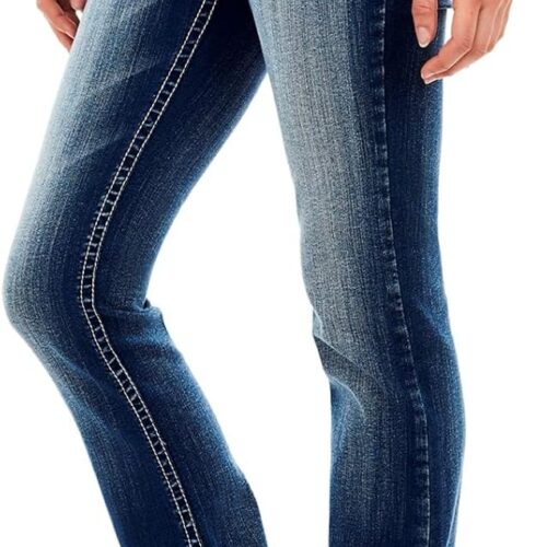 Curvy Bootcut Jeans for Women, Mid Rise Insta Stretch Denim, Size Inclusive Juniors Jeans