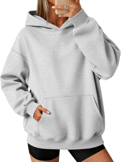 Womens Oversized Hoodies Fleece Sweatshirts Long Sleeve Sweaters Pullover Fall Clothes with Pocket