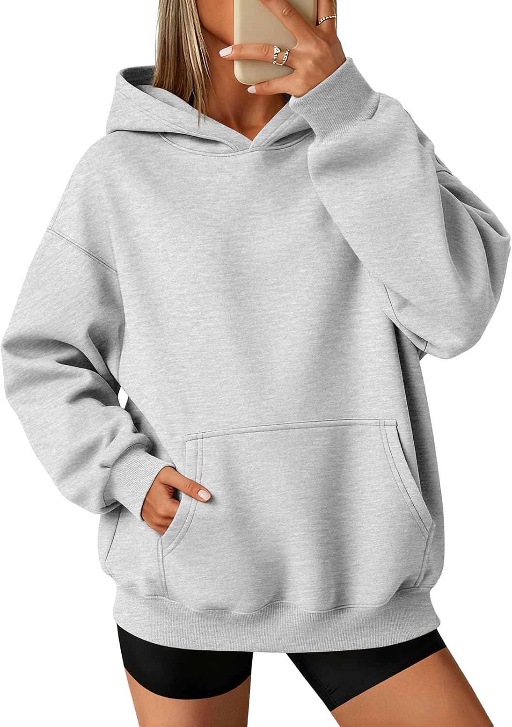 Womens Oversized Hoodies Fleece Sweatshirts Long Sleeve Sweaters Pullover Fall Clothes with Pocket