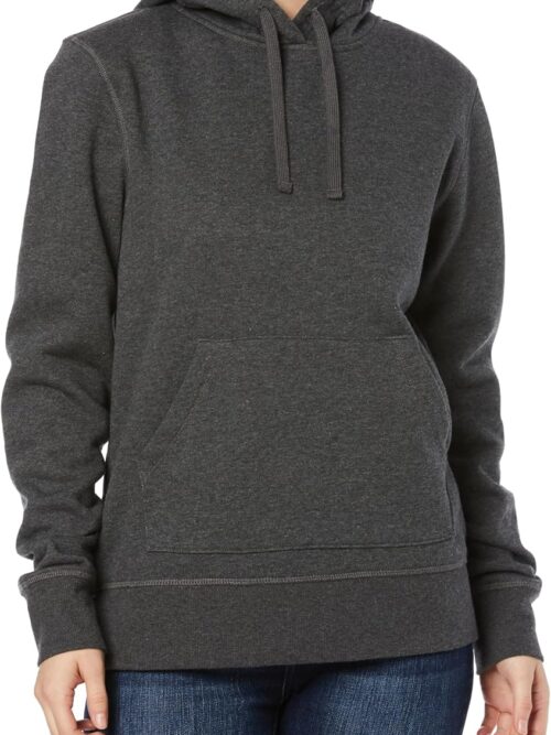 Womens Regular Fit Brushed Back Fleece Pullover Hoodie (Available in Plus Size)